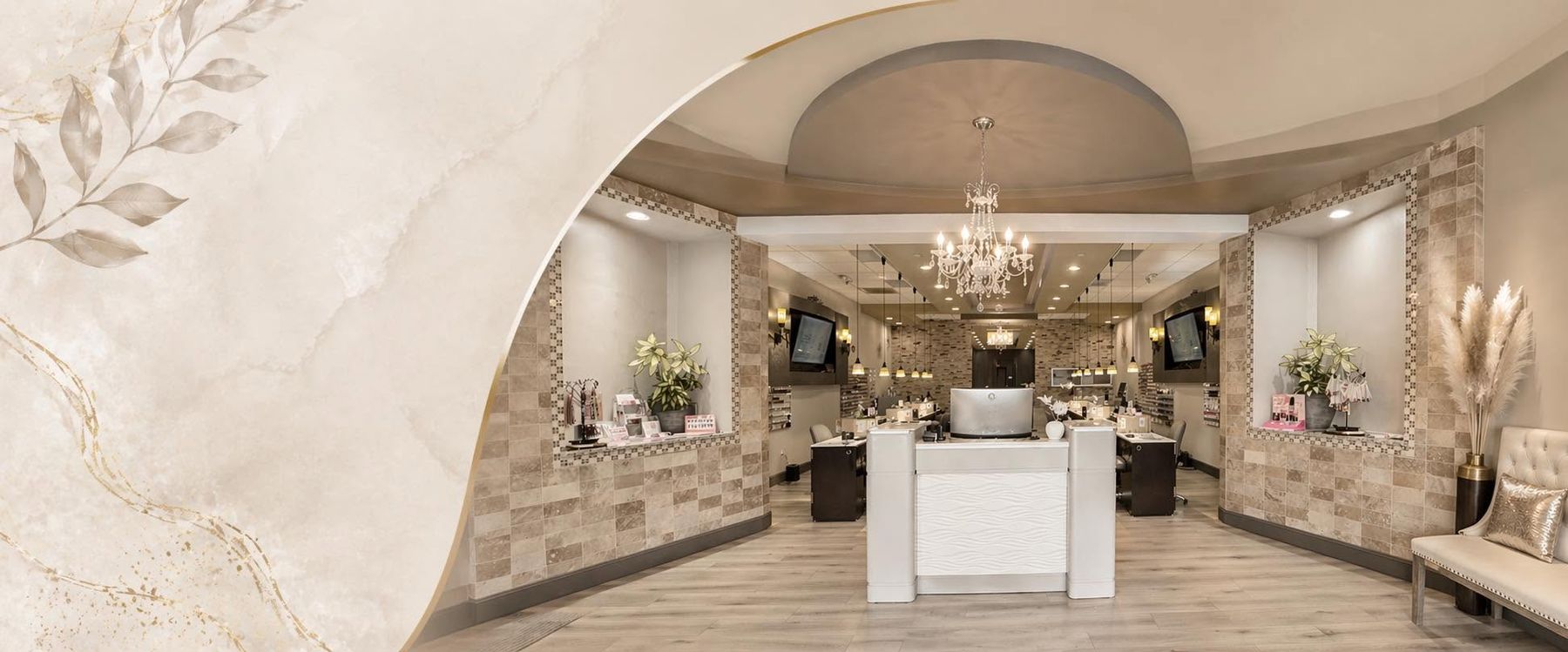 Vo's Nail & Co. reception and salon interior